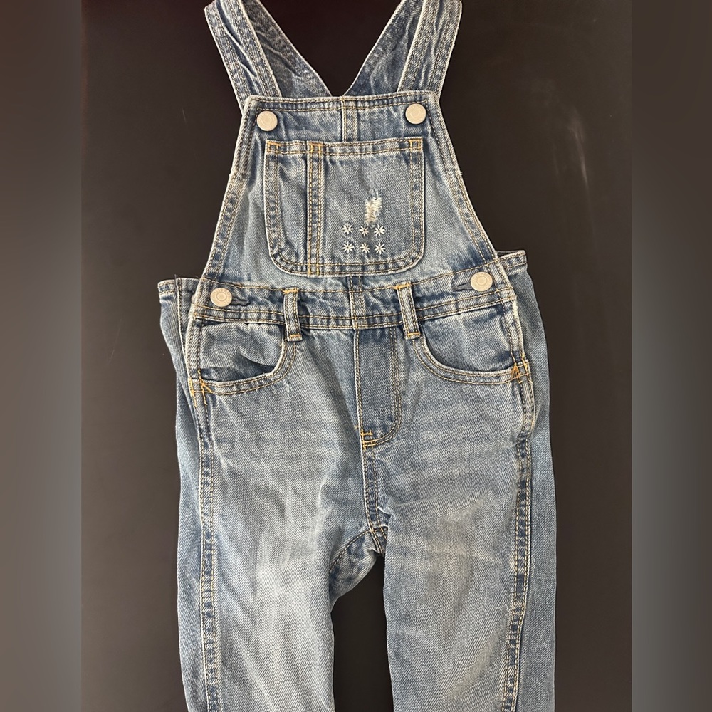 Old navy baby denim overalls 18-24 months